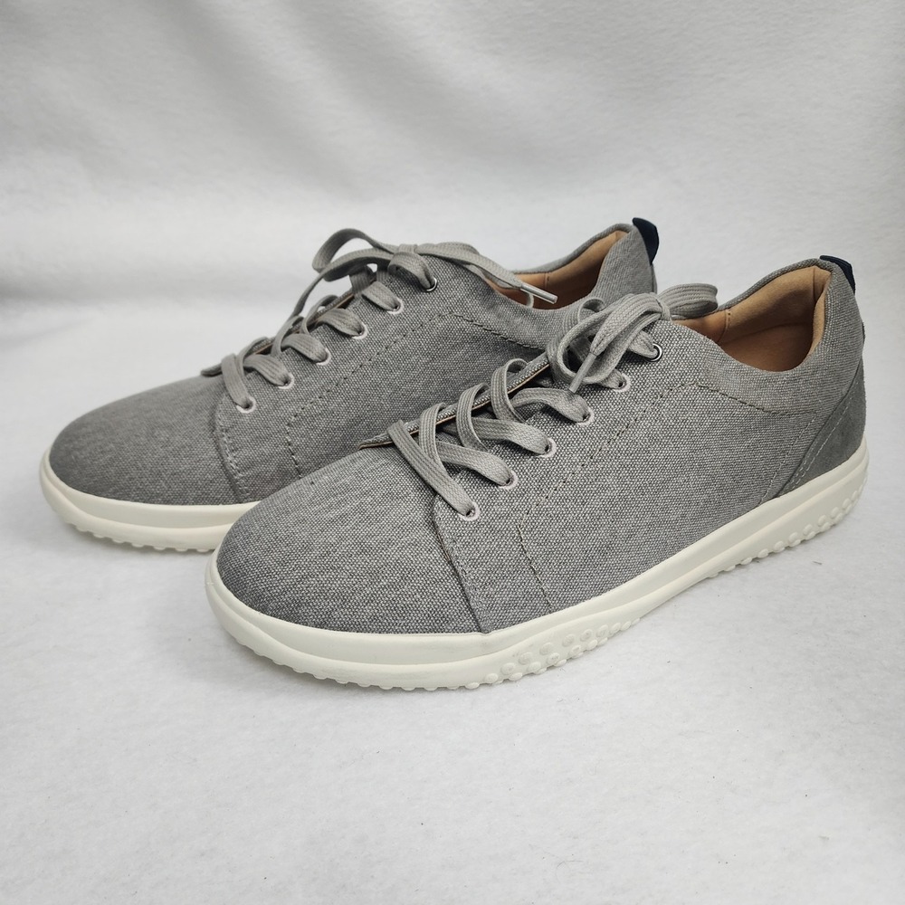 Vince Camuto Haben Casual Sneakers Mens 10.5 Gray Textile Rubber Sole Lace Up